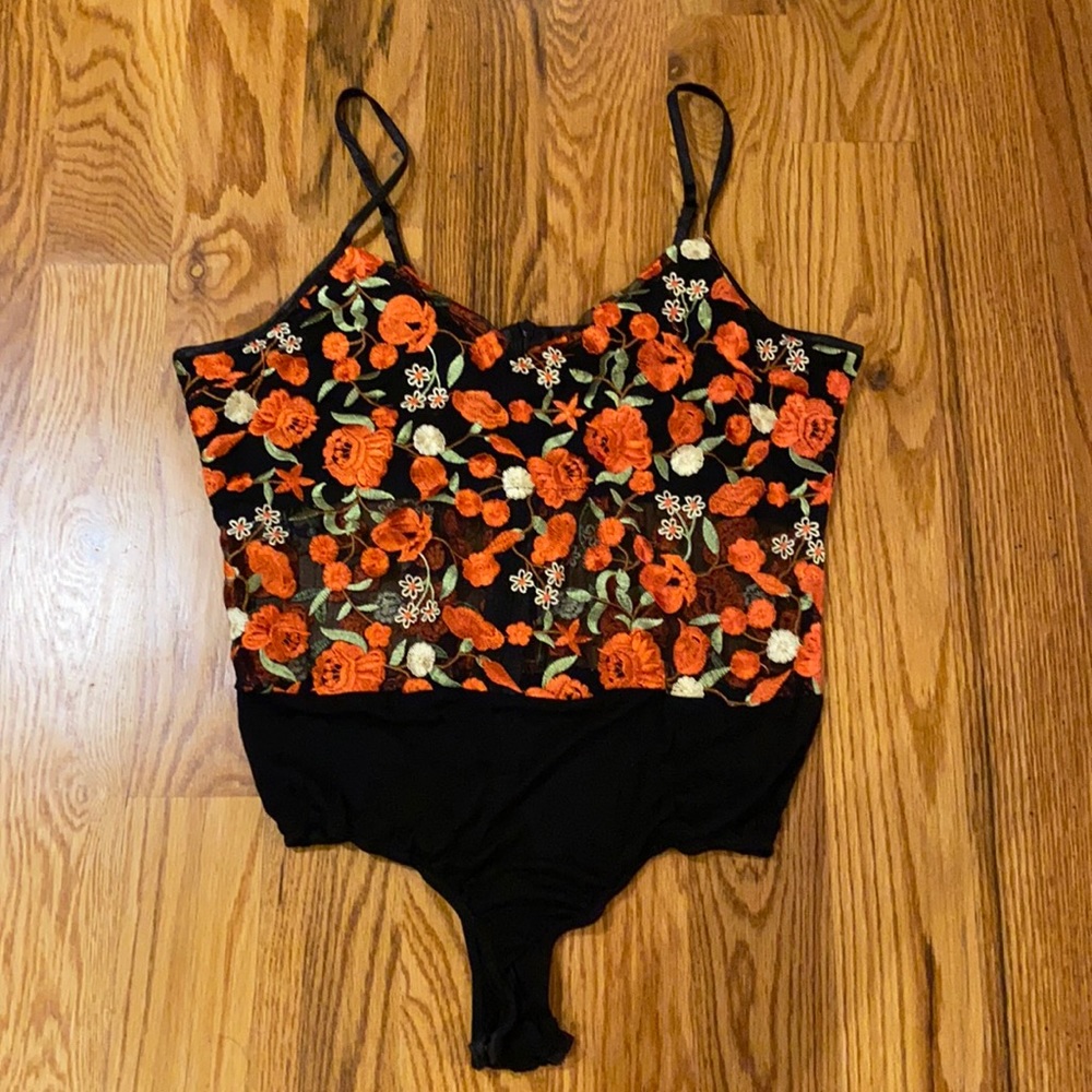 Missguided rose bodysuit size 10